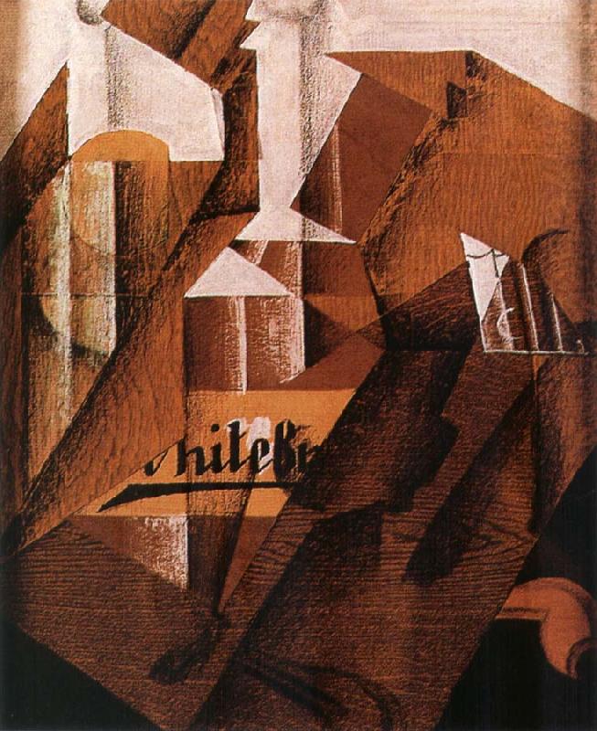 The still life having bottle, Juan Gris